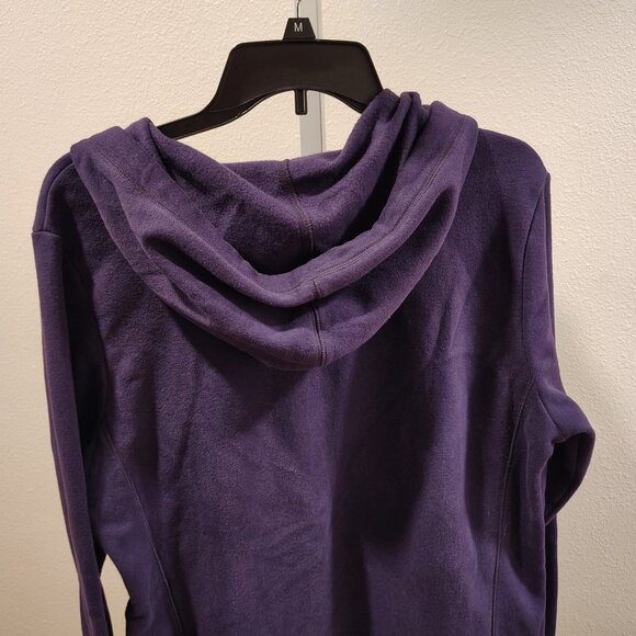 Tek Gear Women's Ultrasoft Fleece Purple Hoodie Size XL Full Zipper - Picture 9 of 11